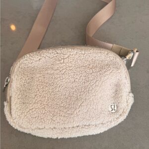 lululemon Beige Sherpa Crossbody Bag